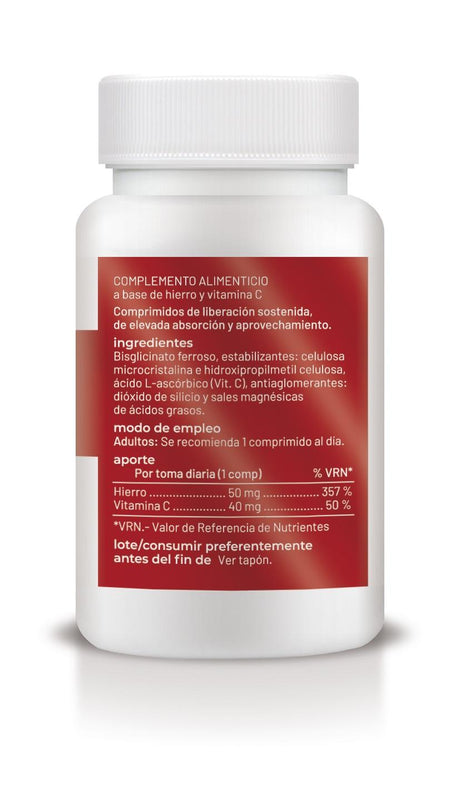 Hierro con Vitamina C - Liberación Sostenida · Soria Natural · 60 comprimidos