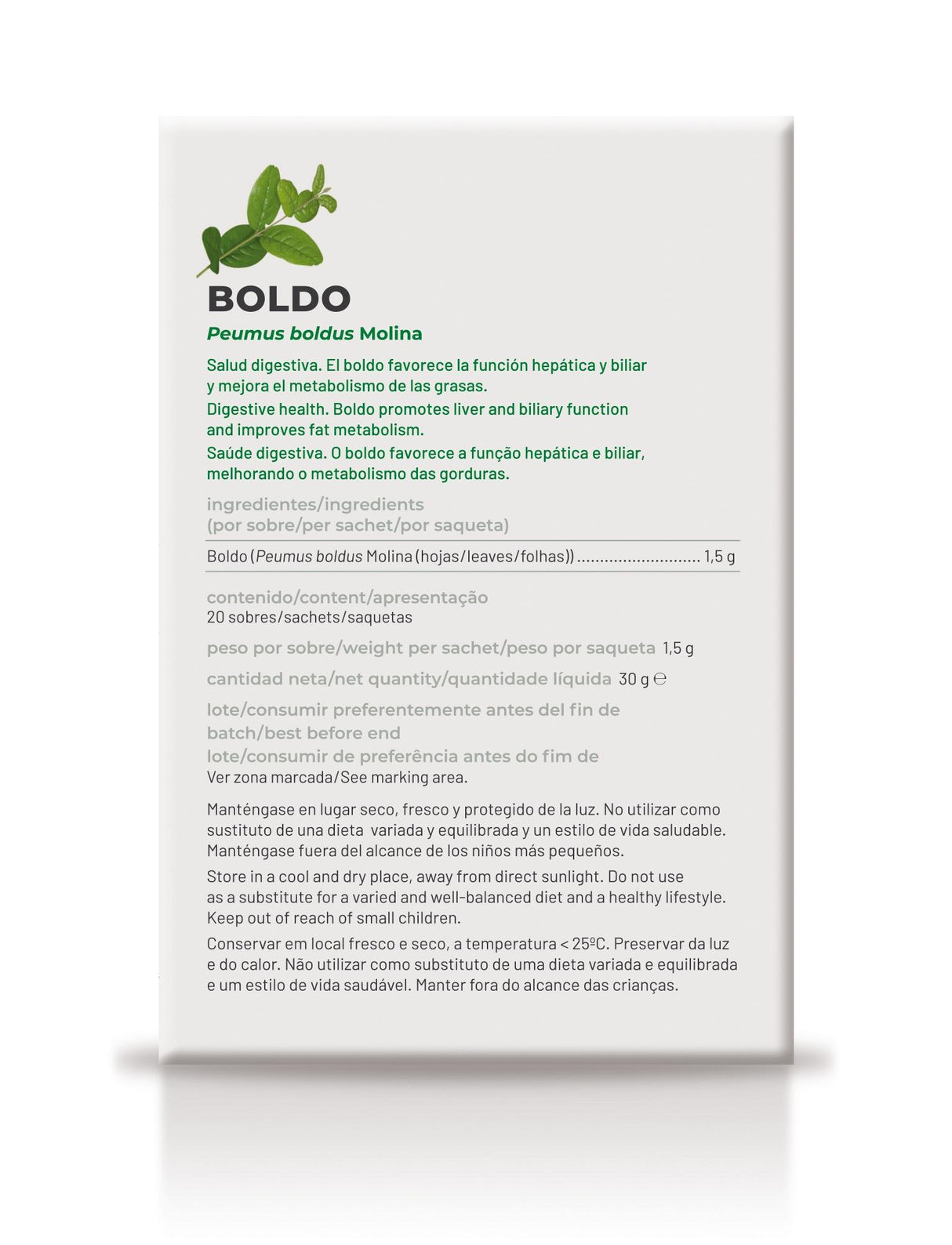 Boldo Infusión · Soria Natural · 20 filtros - 5
