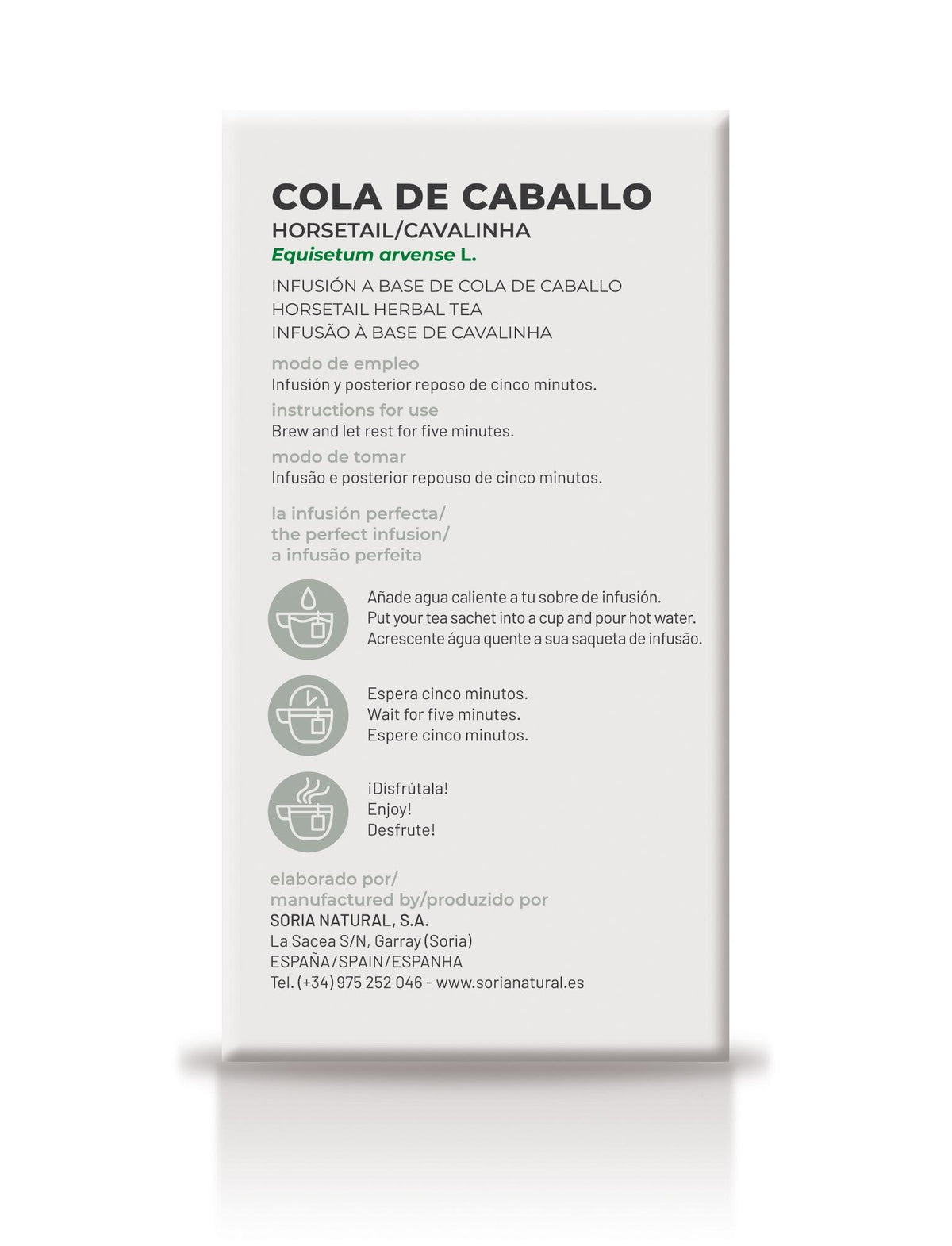Cola de Caballo Infusión · Soria Natural · 20 filtros - 4