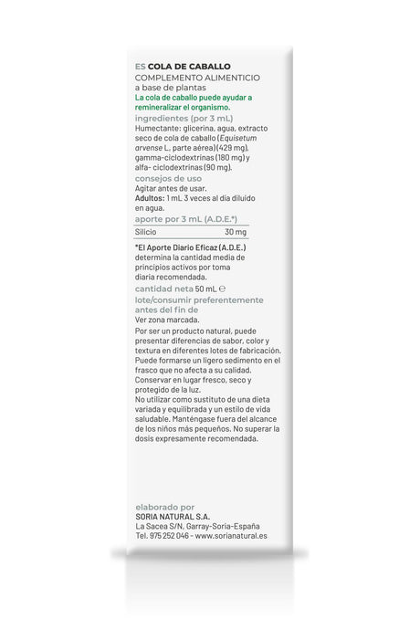 Extracto Natural de Cola de Caballo · Soria Natural · 50 ml