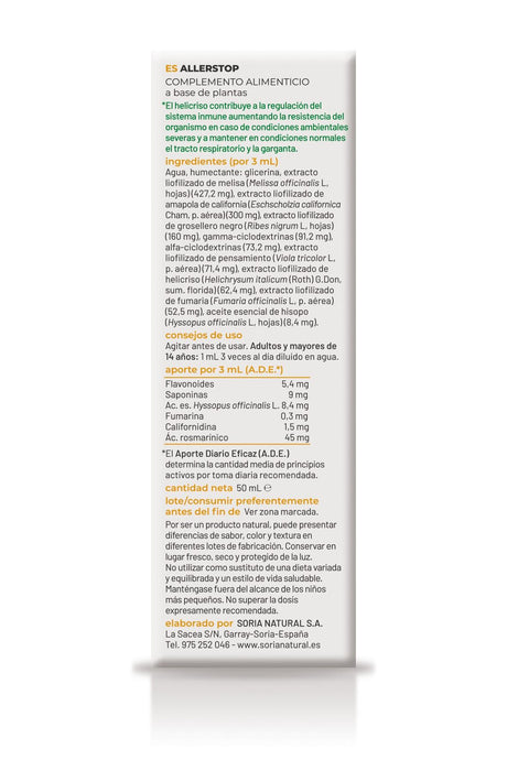 Composor 23 - Allerstop · Soria Natural · 50 ml