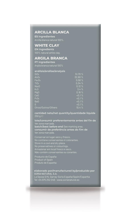Arcilla Blanca · Soria Natural · 250 gramos - 2