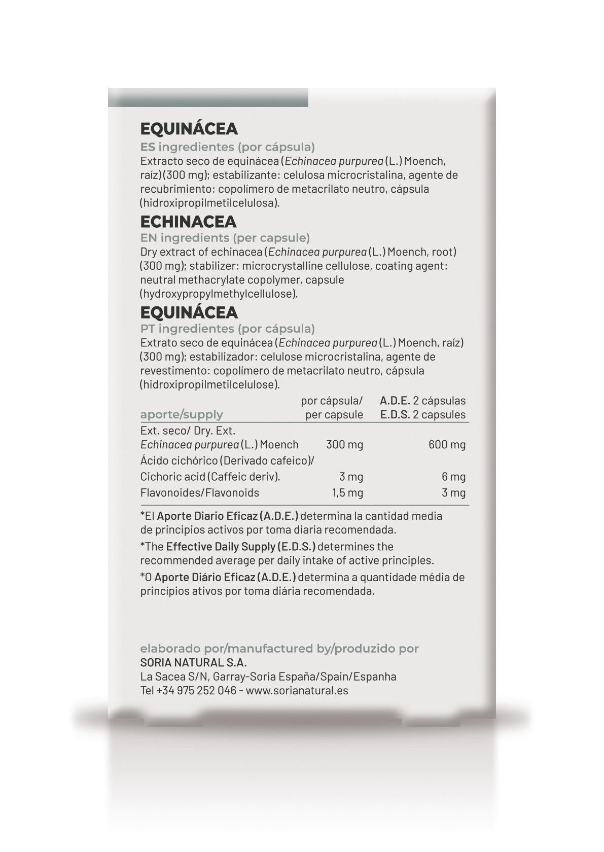Equinácea · Soria Natural · 30 cápsulas - 5