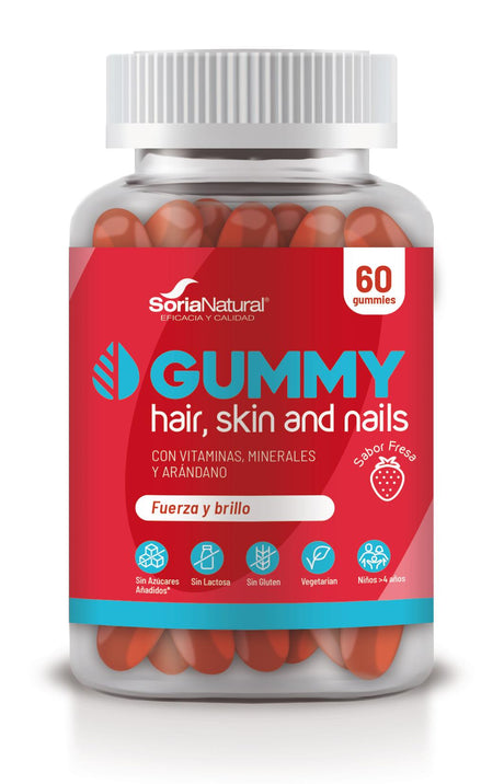 Gummy Hair, Skin and Nails · Soria Natural · 60 gummies - 1
