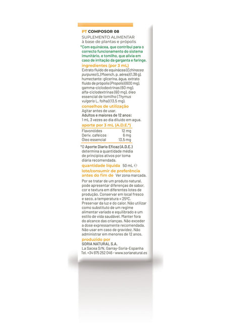 Composor 08 - Sistema Inmunitario · Soria Natural · 50 ml - 2