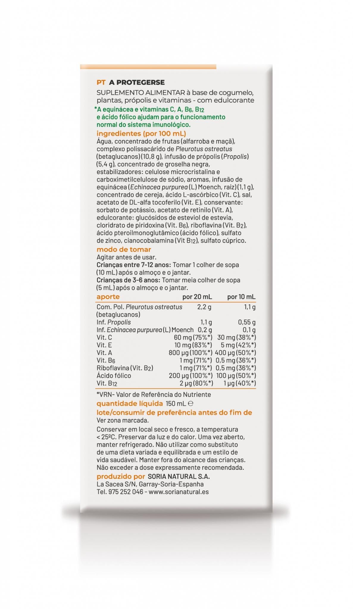 A Protegerse! · Soria Natural · 150 ml - 5