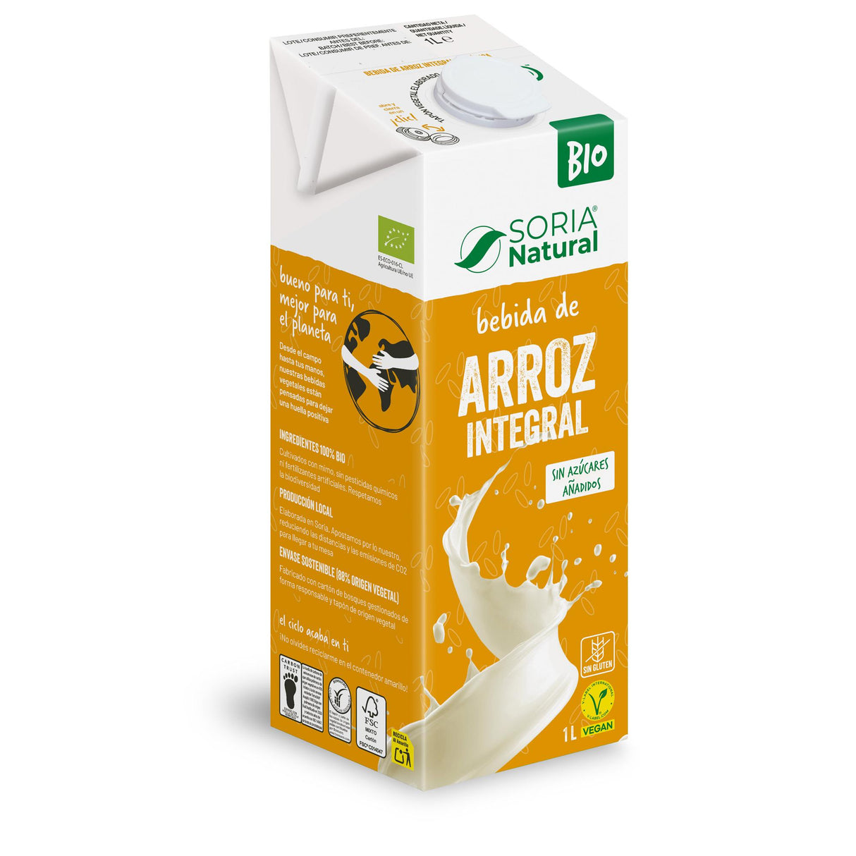 Bebida de Arroz Integral · Soria Natural · 1 litro - 3