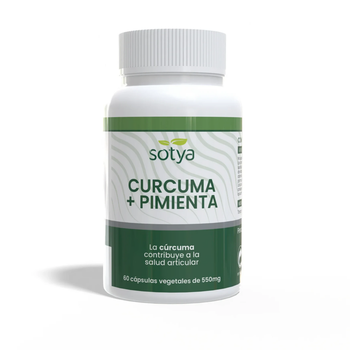 Curcuma + Pimienta · Sotya · 60 cápsulas