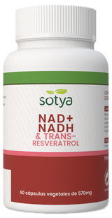 NAD+ NADH & Trans-Resveratrol · Sotya · 60 cápsulas