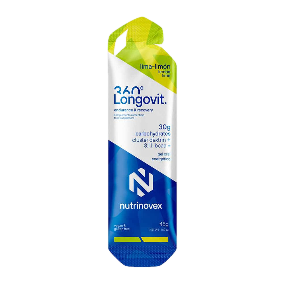 Longovit 360 Gel: Sabor Lima-Limón · Nutrinovex · 45 gramos