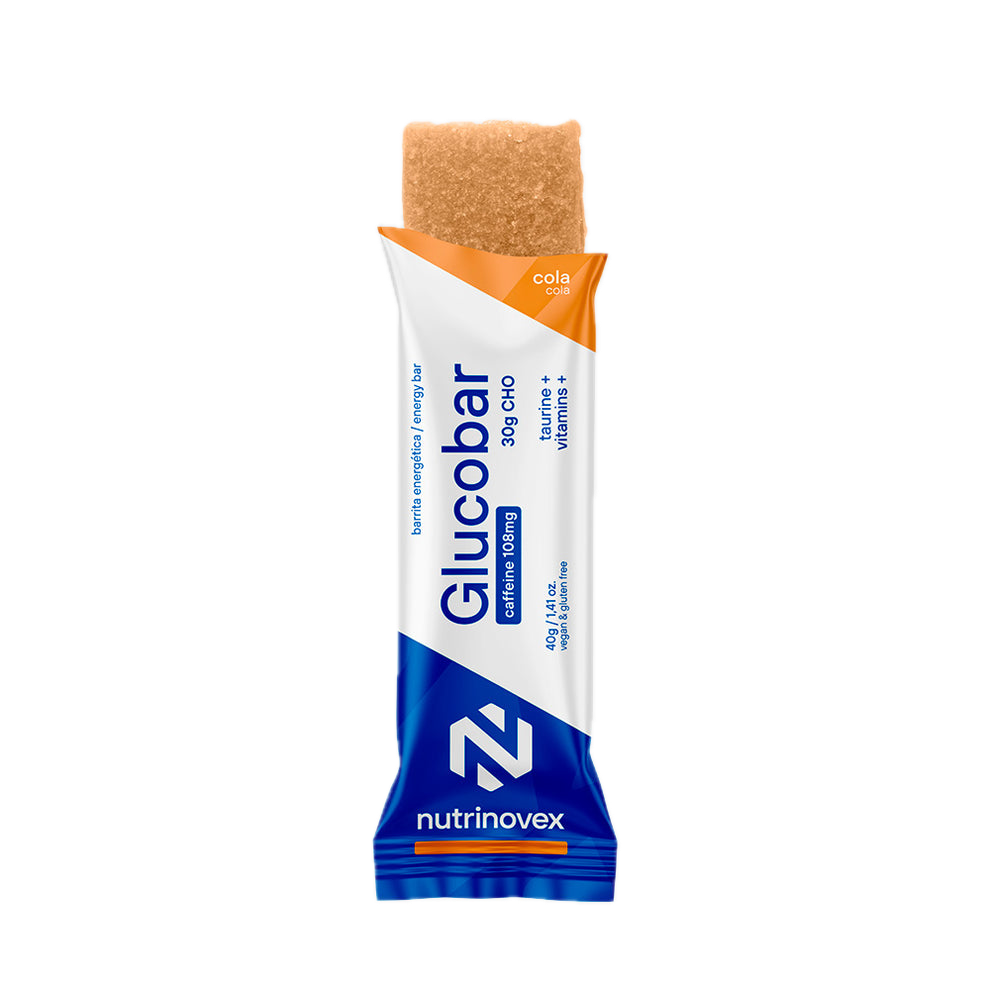 Glucobar Cafeína: Sabor Cola · Nutrinovex · 40 gramos