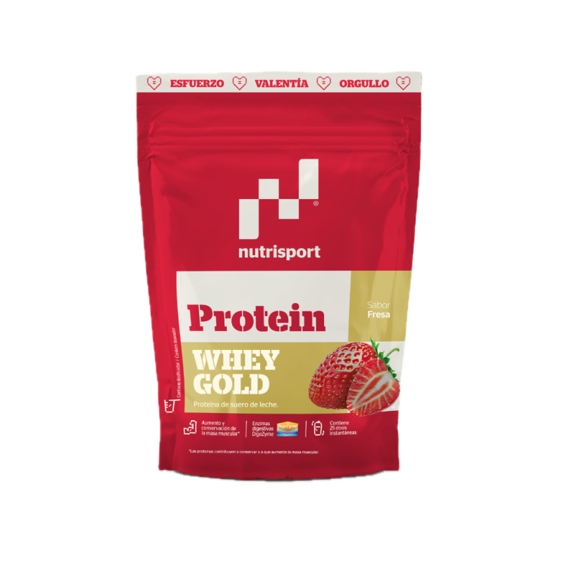 Whey Gold Protein Fresa · Nutrisport · 500 gramos