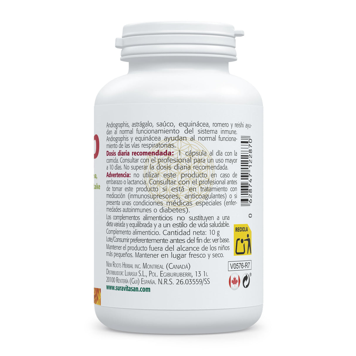 Frenes Grip · Sura Vitasan — información nutricional
