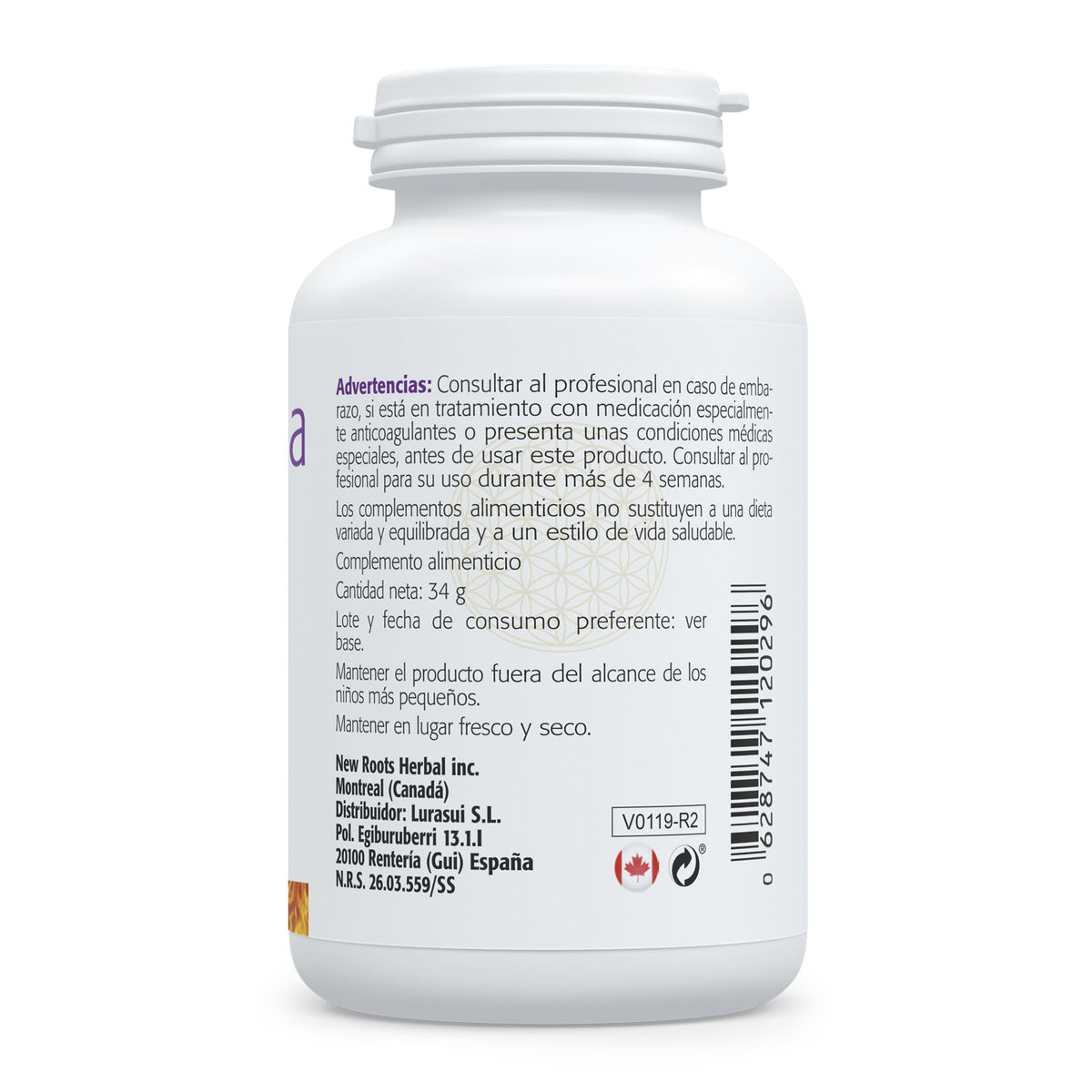 Ginkgo Biloba · Sura Vitasan — información nutricional