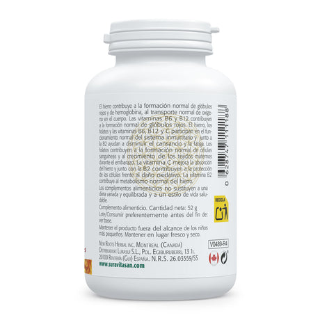 Hierro 15 · Sura Vitasan — información nutricional