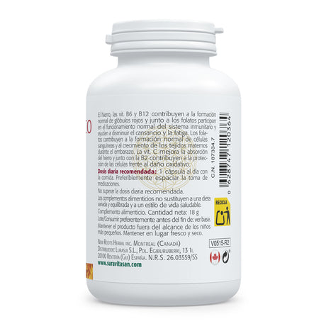 Hierro Bisglicinato 35 mg · Sura Vitasan — información nutricional