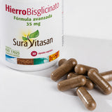 Hierro Bisglicinato 35 mg · Sura Vitasan — detalle cápsulas