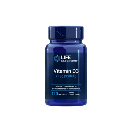 Vitamin D3 3.000 IU · Life Extension · 120 perlas