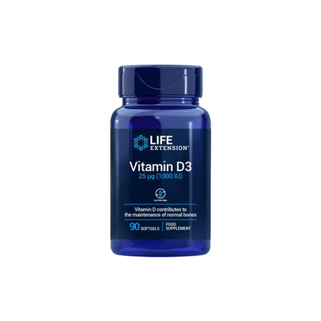 Vitamin D3 1.000 IU · Life Extension · 90 perlas