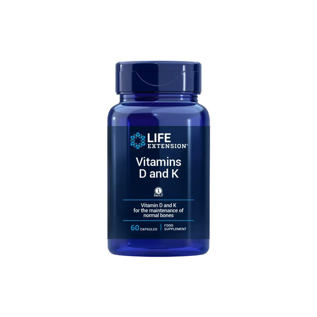 Vitamins D and K · Life Extension · 60 cápsulas