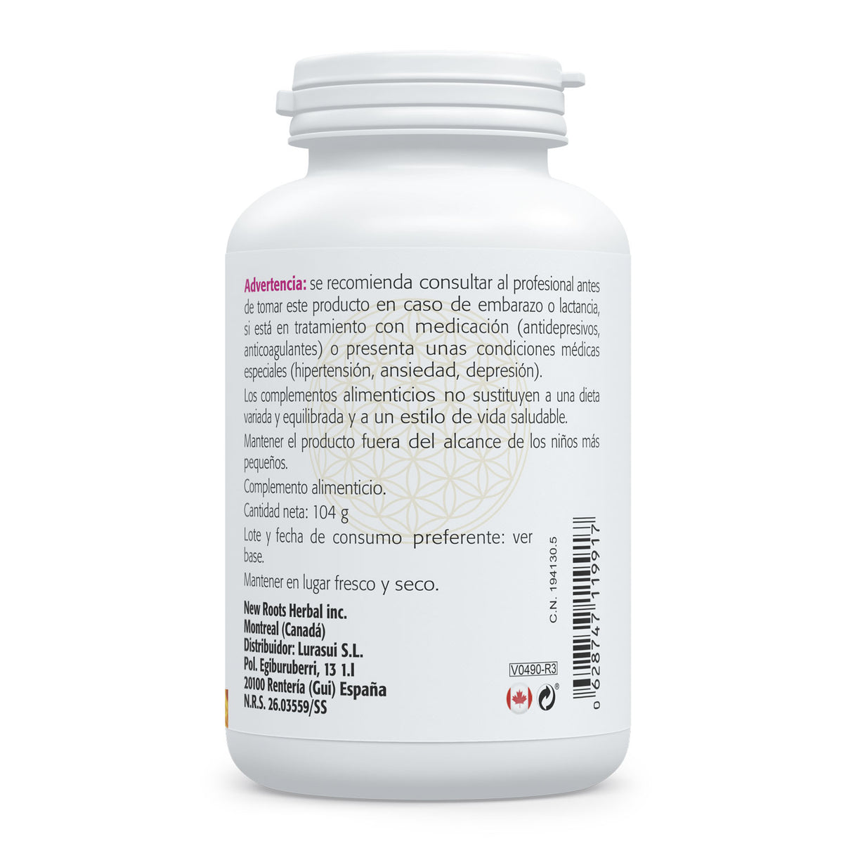 Maca 750 mg · Sura Vitasan — información nutricional