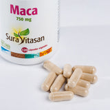 Maca 750 mg · Sura Vitasan — detalle cápsulas