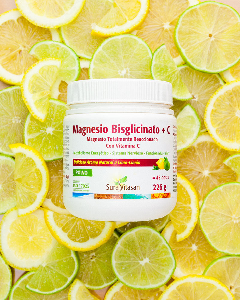 Magnesio Bisglicinato + Vitamina C · Sura Vitasan — presentación