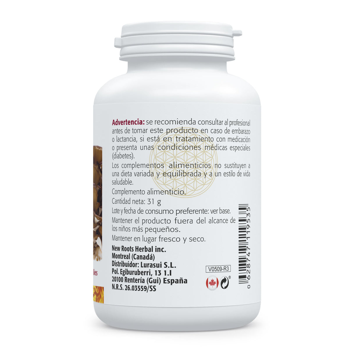 Maitake · Sura Vitasan — información nutricional