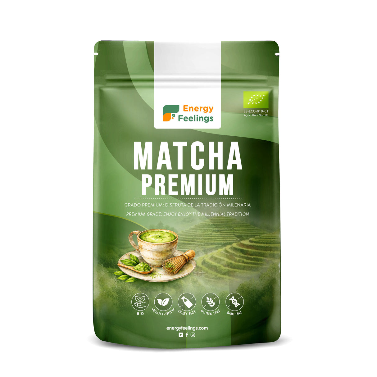 Té Verde Matcha Premium Eco · Energy Feelings · 100 gramos