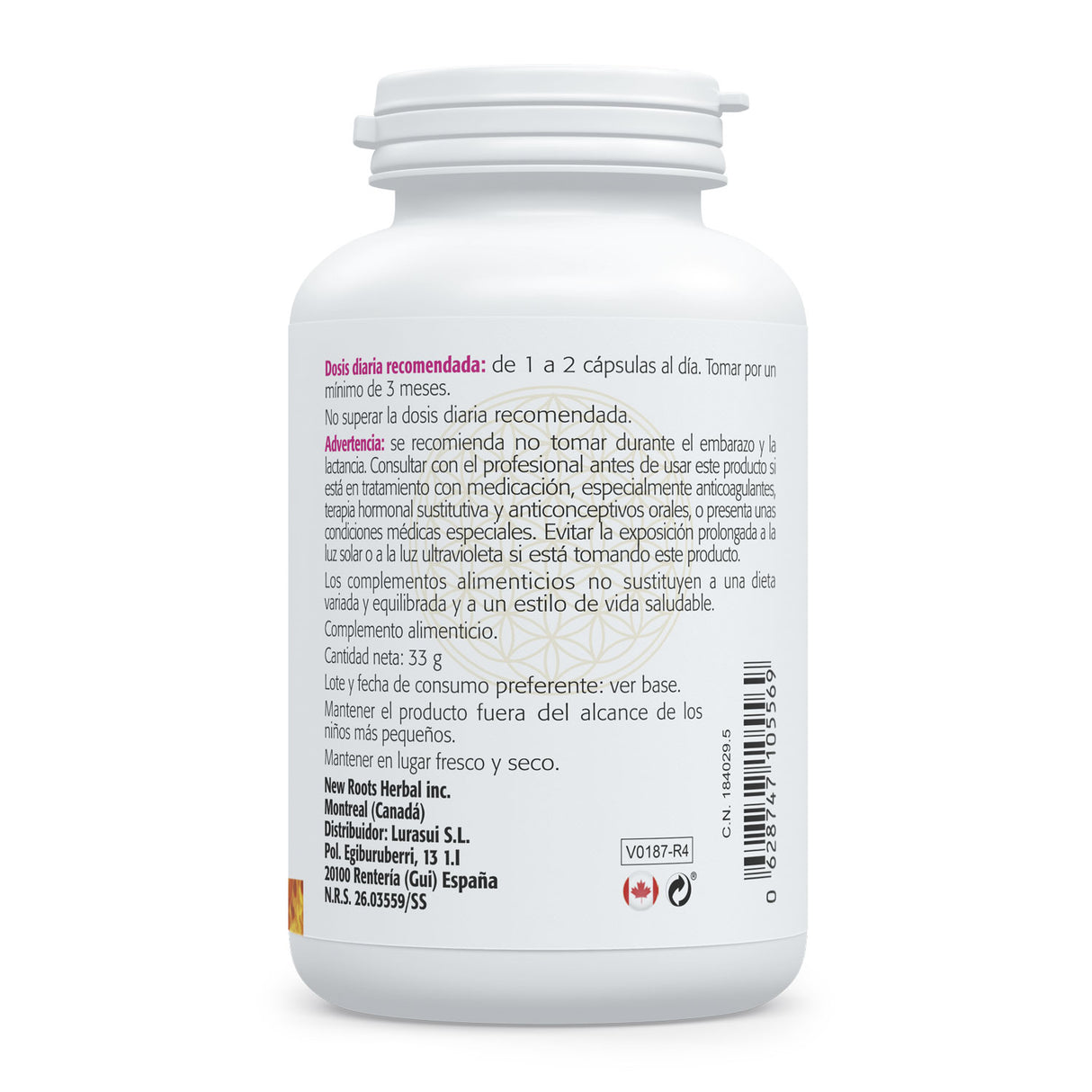 Menopax · Sura Vitasan — información nutricional