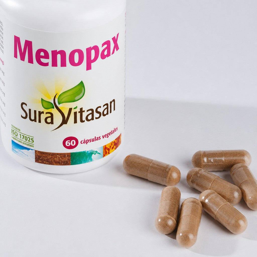 Menopax · Sura Vitasan — detalle cápsulas