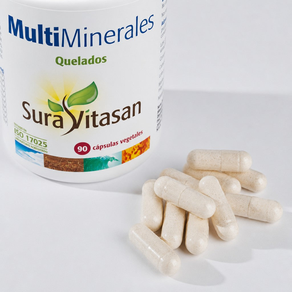 Multi Minerales Quelados · Sura Vitasan — detalle cápsulas