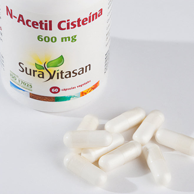N-Acetil-Cisteína (NAC) 600 mg · Sura Vitasan — cápsulas