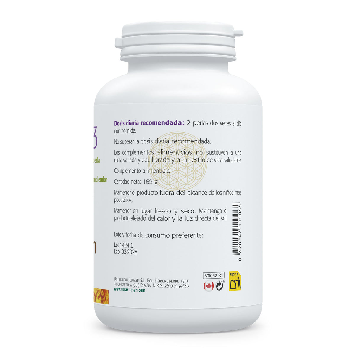 Omega 3 · Sura Vitasan — información nutricional EPA DHA