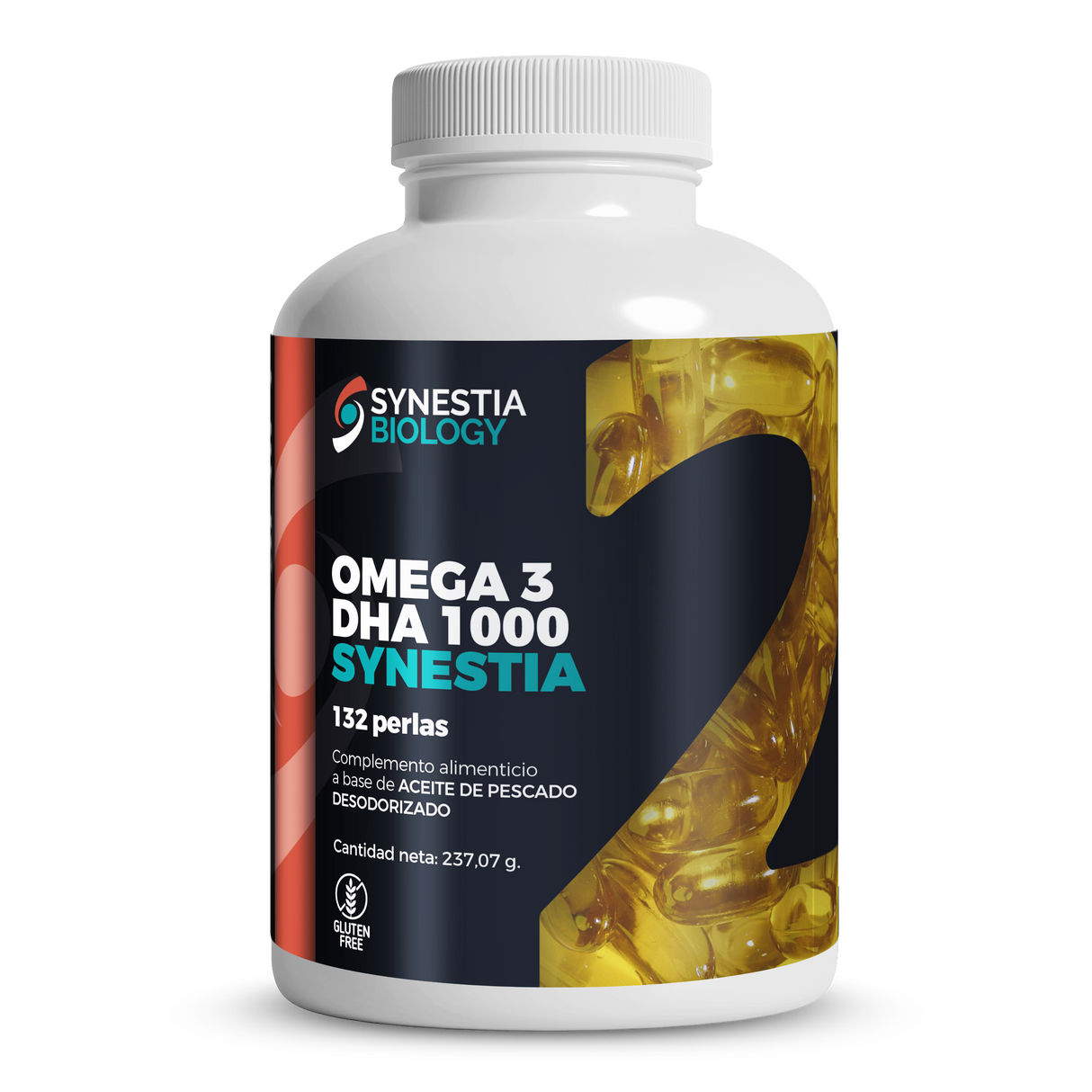 Omega 3 DHA 1000 · Synestia Biology · 132 perlas