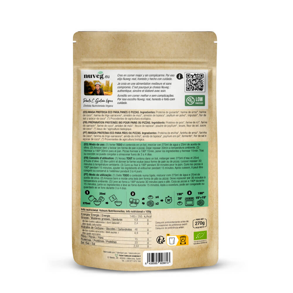 Pan Proteico Eco · Nuveg · 270 gramos