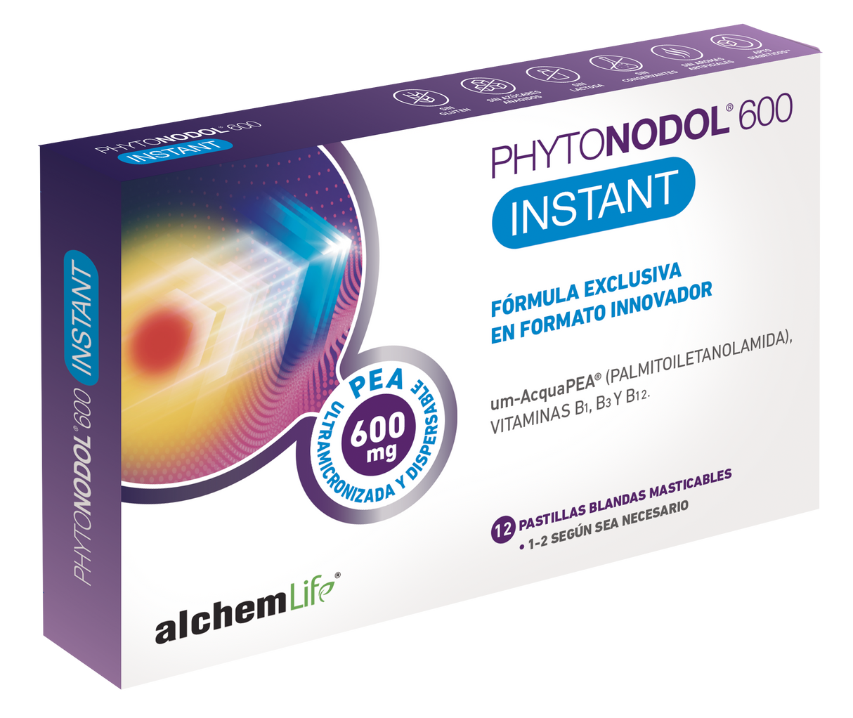 Phytonodol 600 Instant · AlchemLife · 12 pastillas masticables