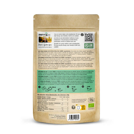 Pollo al Curry Eco en Tiras · Nuveg · 165 gramos