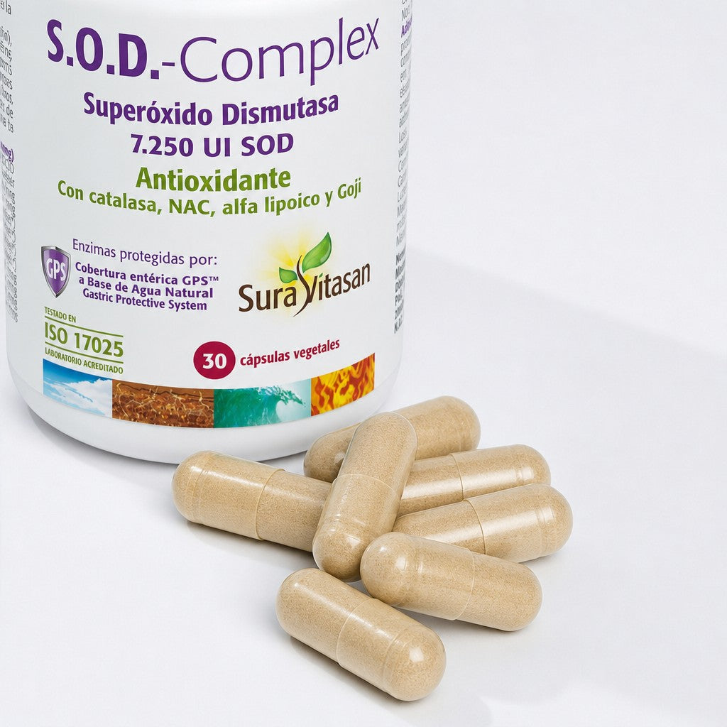 SOD Complex · Sura Vitasan — presentación cápsulas entéricas