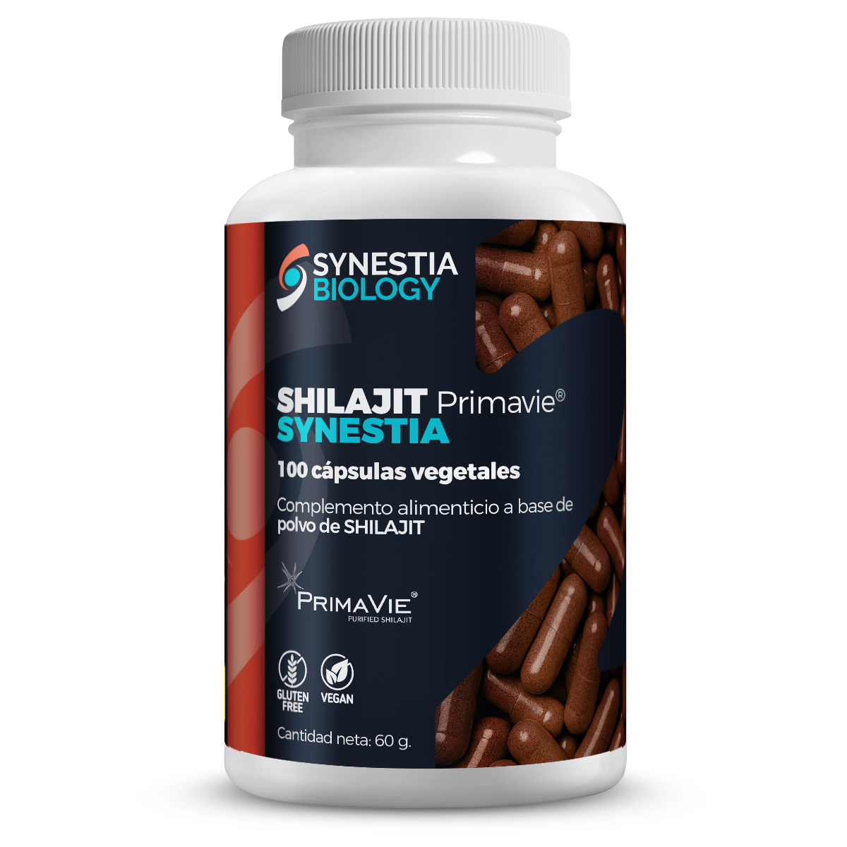 Shilajit Primavie · Synestia Biology · 100 cápsulas