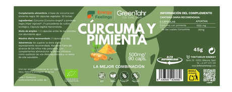 Cúrcuma y Pimienta Eco · Energy Feelings · 90 cápsulas