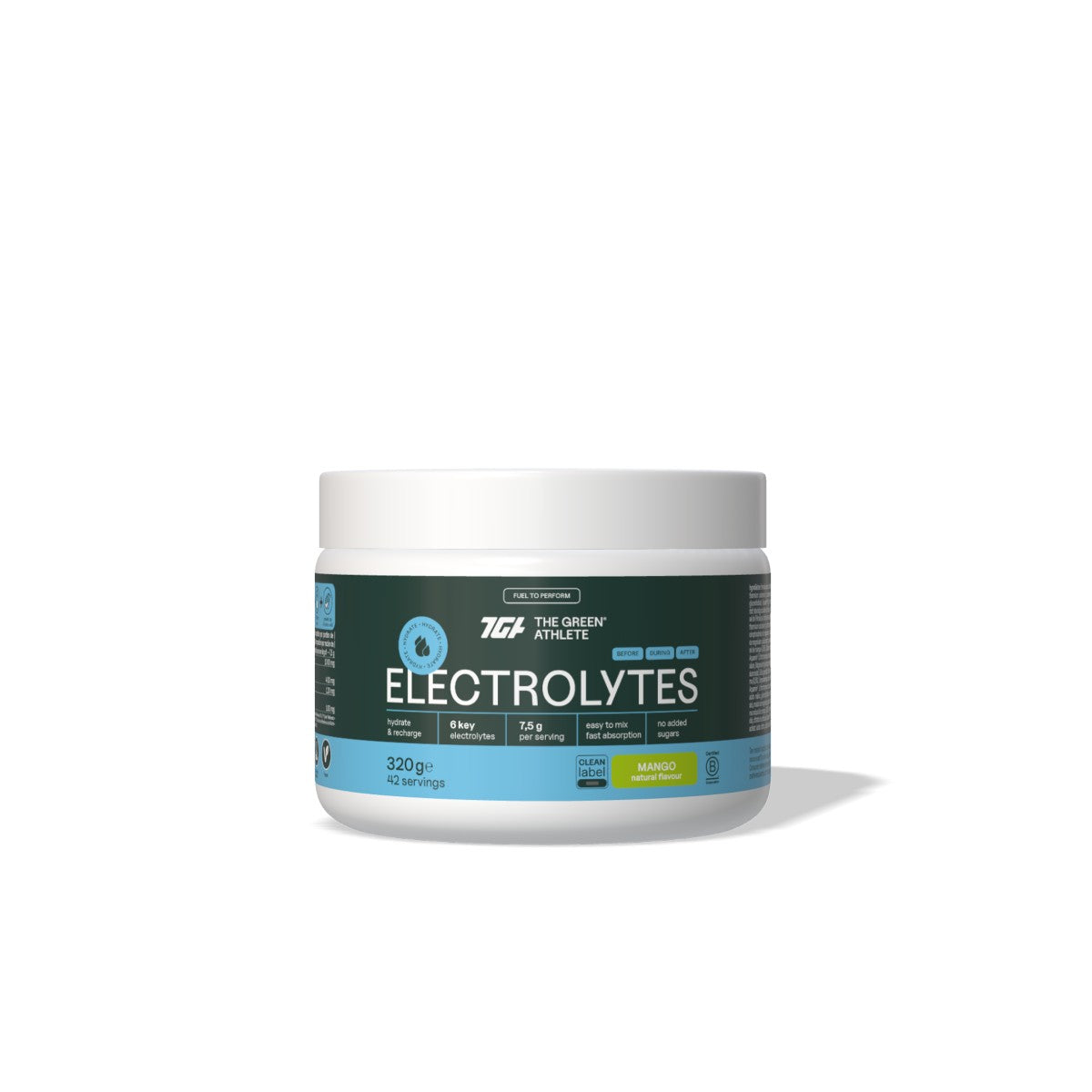 Electrolytes Natural Mango Flavour · The Green Athlete · 320 g