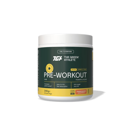 Pre-workout Natural Orange-Mango Flavour · The Green Athlete · 345 g
