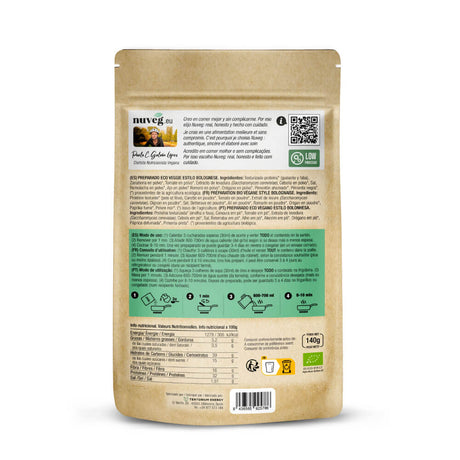 Boloñesa Vegana Eco · Nuveg · 140 gramos