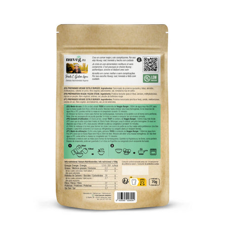 Veggie Burger Eco · Nuveg · 70 gramos