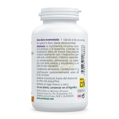 Vital Celular · Sura Vitasan — astragalo y antioxidantes tabla nutricional