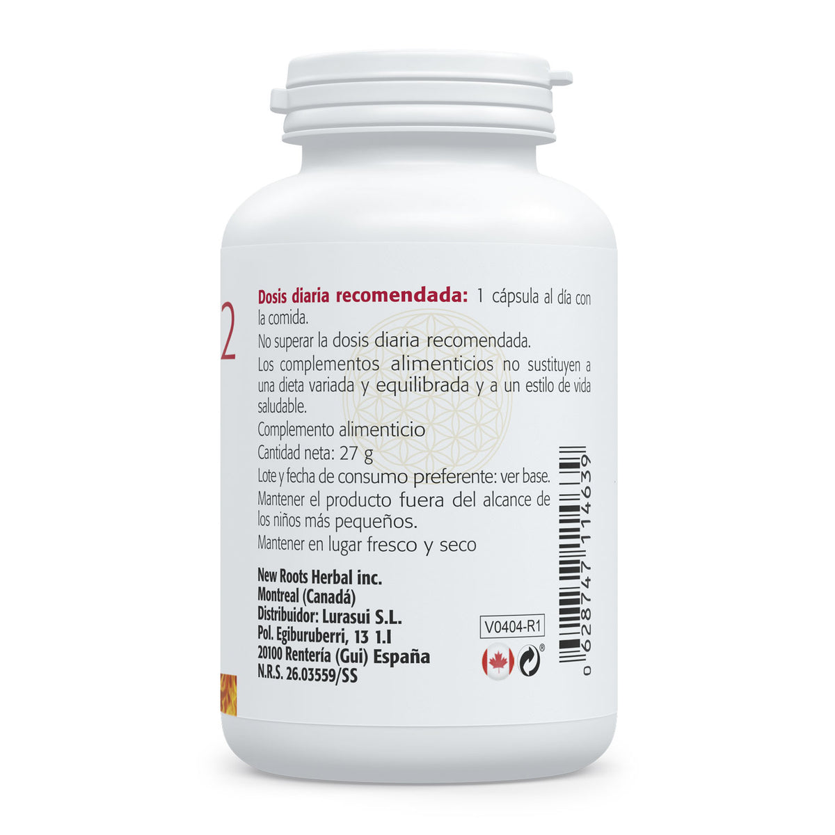 Vitamina B12 · Sura Vitasan — 500 µg metilcobalamina tabla nutricional