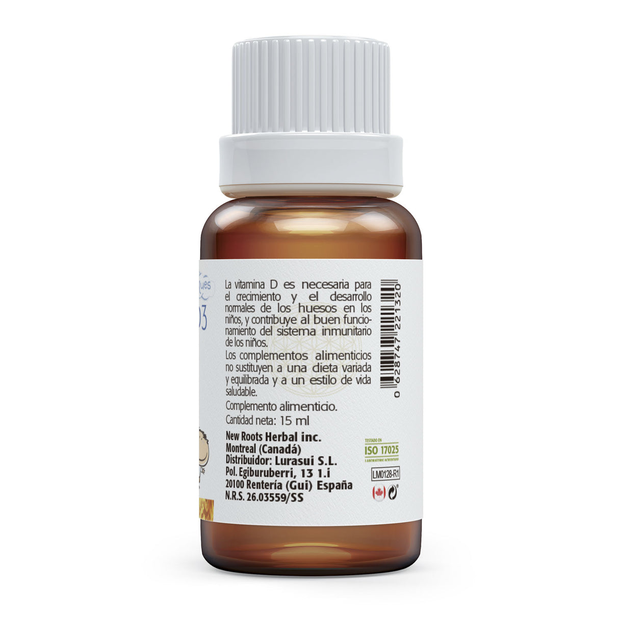 Vitamina D3 Peques · Sura Vitasan — 400 UI por gota tabla nutricional