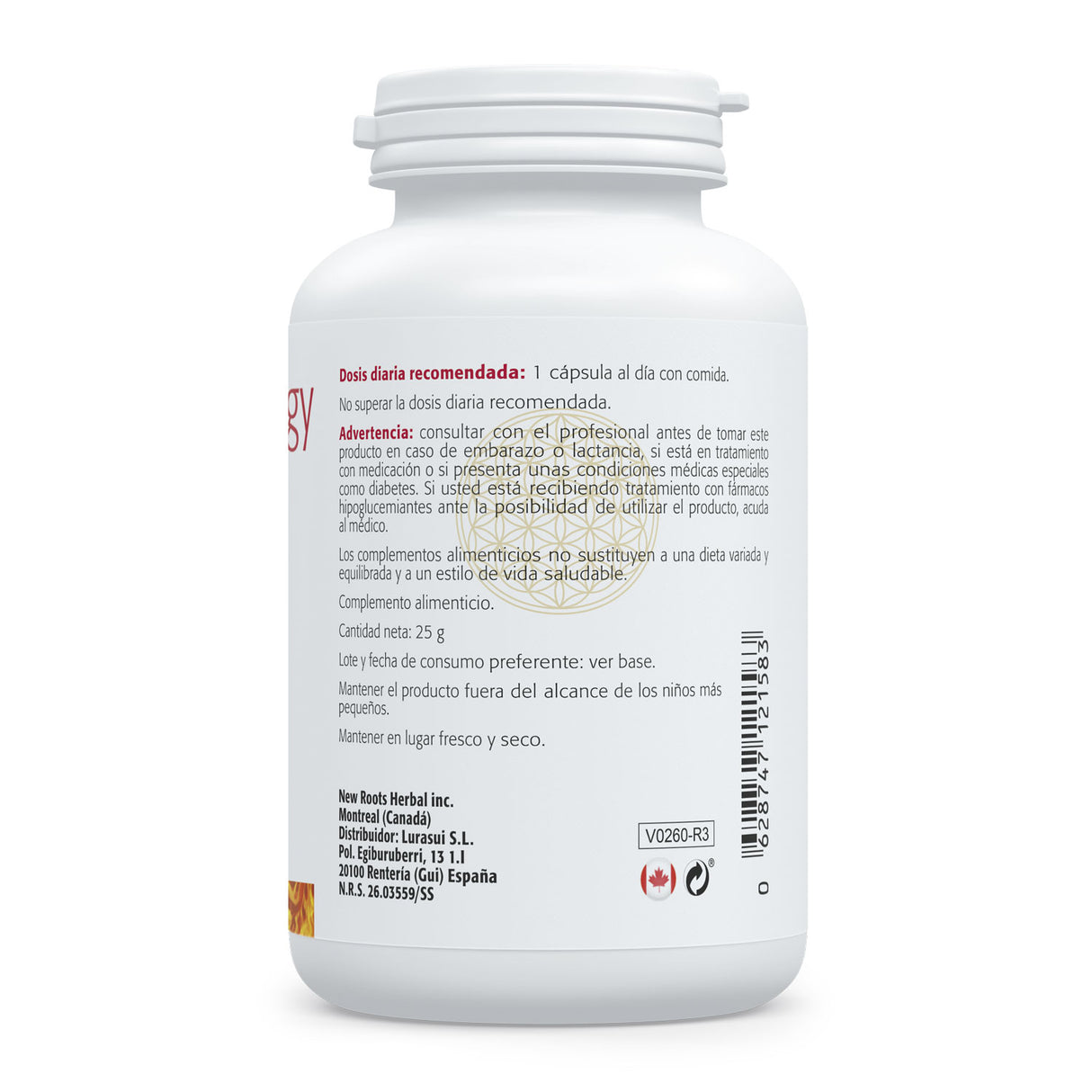 Vitamina B1 Sinergy · Sura Vitasan — tiamina 100 mg tabla nutricional