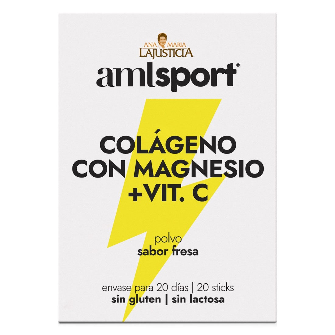 Colágeno con Magnesio + Vitamina C AMLSport · Ana María LaJusticia · 20 sticks